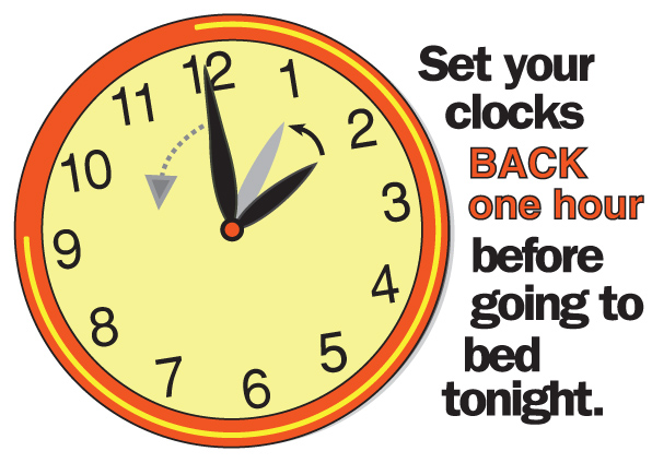 Reminder Turn Your Clocks Back One Hour Tonight Fletcher s Chapel 